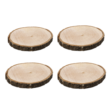 SET 4 VASSOI DI CORTECCIA D 10CM