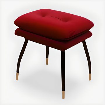 SGABELLO CM 44X33 H. 47 IN VELLUTO ROSSO