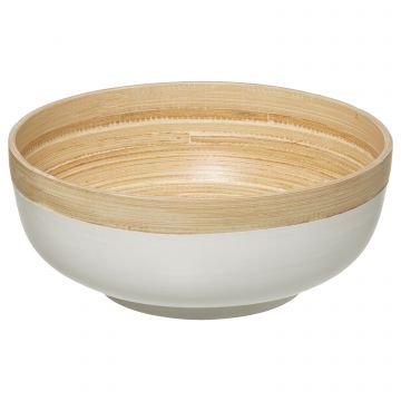 INSALATIERA BIANCA IN BAMBU' 20X8CM