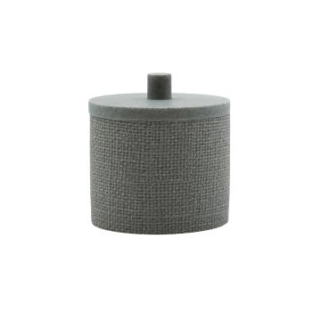 CONTENITORE IN POLIRESINA EFFETTO TESSUTO GRIGIO