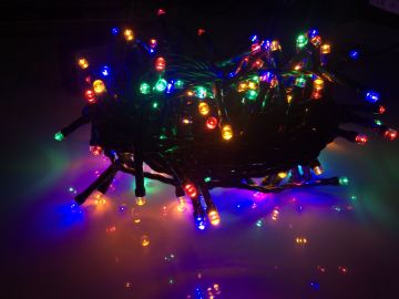 LUCI DI NATALE 180 LED MULTICOLOR A BATTERIA 9MT