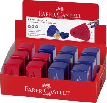 FABER CASTELL - SLEEVE TEMPERAMATITE 2 FORI 7X3CM ASS.