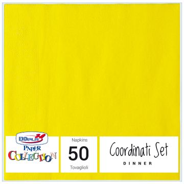 SET 50 TOVAGLIOLI 2 VELI 33X33 - GIALLO
