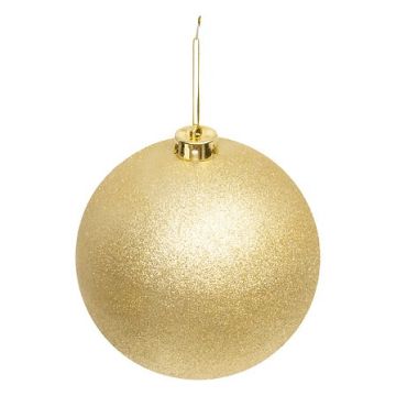 SFERA IN PLASTICA D 15CM COLORE ORO GLITTERATO