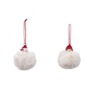 SET DI 2 POMPONS CON BAMBINI IN LEGNO ASSORTITO