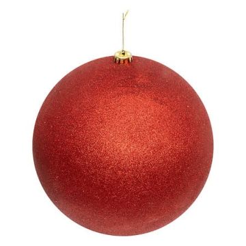 SFERA IN POLISTIROLO DIAM. 25CM ROSSO GLITTERATO