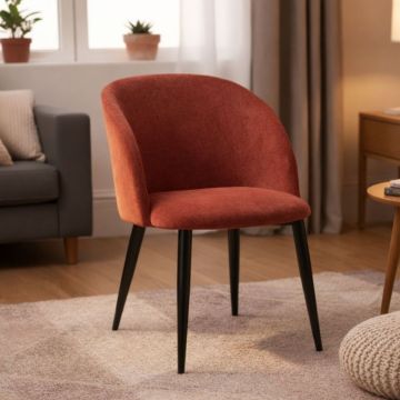 POLTRONA MOD. CELESTE IN VELLUTO CM 53X60 H. 80 TERRACOTTA
