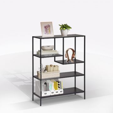 LIBRERIA GOTA 75X30 H. 100,5 IN METALLO NERO 