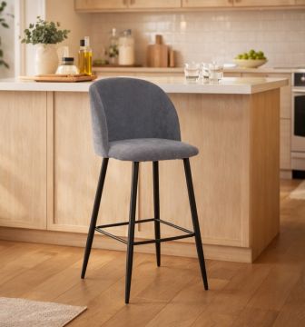 SGABELLO MOD. CELESTE IN TESSUTO GRIGIO