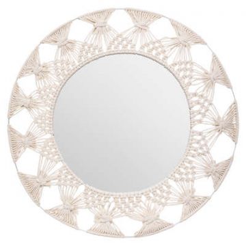 SPECCHIO PALM IN COTTONE/FERRO D 56CM