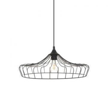 LAMPADARIO ERIN IN METALLO NERO D. 44CM - E27X40W