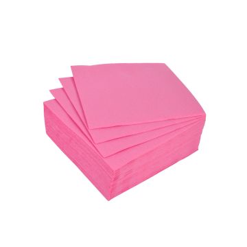 SET 40 TOVAGLIOLI DI CARTA A 2 VELI 25X25CM ROSA