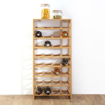 PORTABOTTIGLIE MOD. LINHA IN BAMBOO CM 45X24 H.89 NATURALE 