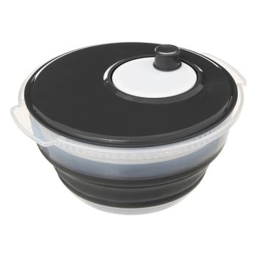 CENTRIFUGA PER INSALATA MANUALE PIEGHEVOLE GRIGIO DIAM. 13CM H 16,5CM
