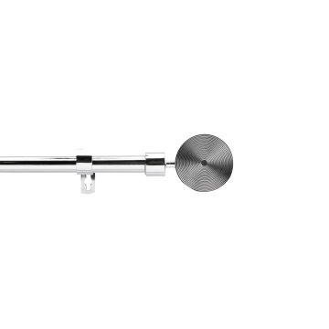KIT BASTONE DECO ESTENSIBILE 19MM 120/210CM PLACCATO ROLLIS CROMO