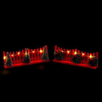 SET DI 2 STECCATI LUMINOSI PER VILLAGGIO DI NATALE 15X2.5CM H. CM