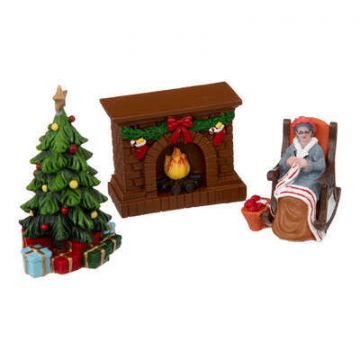 SET 3 PZ DI DECORAZIONI PER VILLAGGIO DI NATALE 18.5X5.5 H. 18CM ASSORTITO