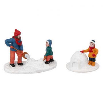 GIOCO DELLA NEVE PER VILLAGGIO DI NATALE 17.5X15 H. 5.5CM ASSORTITO