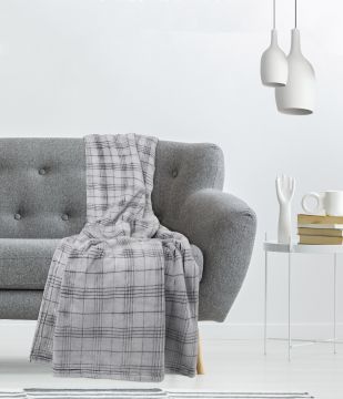 COPERTA FILO TINTO FLANNER JACQUARD 150X200CM FATANSIE ASSORTITE