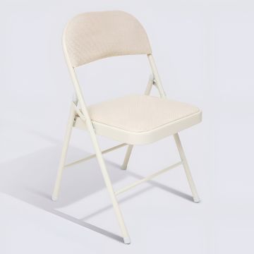 SEDIA PIEGHEVOLE FLEXY IN METALLO E TESSUTO BEIGE