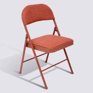 SEDIA PIEGHEVOLE FLEXY IN METALLO E TESSUTO TERRA DI SIENA