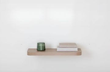 MENSOLA A MURO ARROTONDATA FIXY IN MDF CM 60X23.5 NATURALE 
