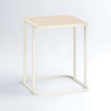 TAVOLINO MOD. CURVY CM 39X33 H. 46 BEIGE