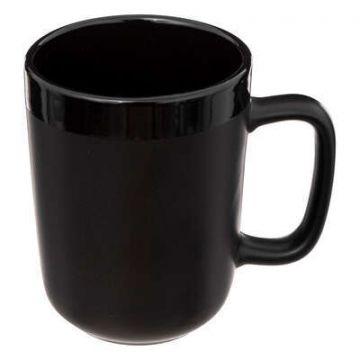 TAZZA CON MANICO IN GRES LINEA ALPHA 35CL NERA