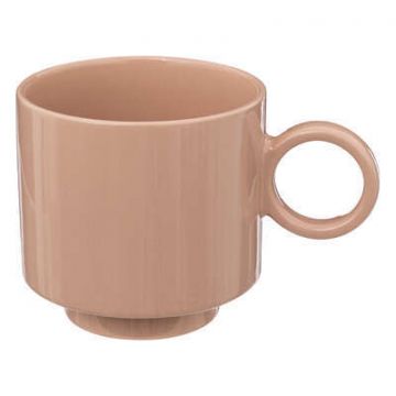 TAZZA CON MANICO IN GRES LINEA RETRO 38CL ROSA CHIARO