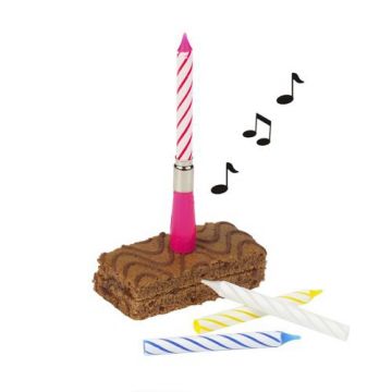 CANDELA MUSICALE 12CM HAPPY BITHDAY C/3 CANDELE