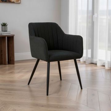 POLTRONA MOD. VISOCA IN TESSUTO CM 61.5X57 H. 83 NERO 