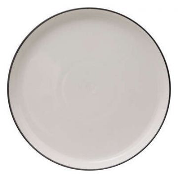 PIATTO PIANO LINEA ALIX IN PORCELLANA BIANCO DIAM. 27CM