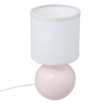 LAMPADA DA TAVOLO TIMEO ROSA CHIARO H 25CM