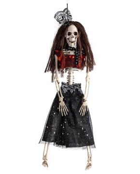 SCHELETRO DONNA DA APPENDERE CON GONNA H. 40CM