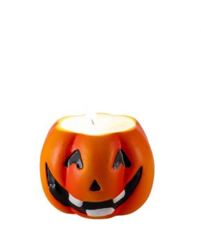 ZUCCA IN CERAMICA CON CANDELA H. 7CM