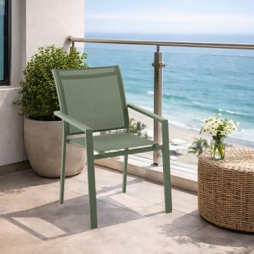 SEDIA DA ESTERNO MOD. ESSENTIA ALLORO E TEXTILENE ALLORO