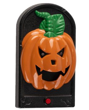 CAMPANELLO PORTONE ZUCCA CON SCHERZO/LUCI E SUONO H 20CM
