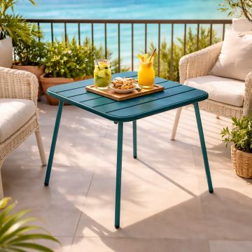 TAVOLINO DA ESTERNO MOD. PHUKET 45X45CM IN ACCIAIO OTTANIO 