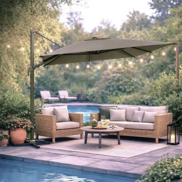 OMBRELLONE A BRACCIO MOD. MELHIA 3X4 ALLORO