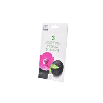 SET 3 BUSTE PROFUMATE PROFUMO D'ORIENTE 10X19,5CM
