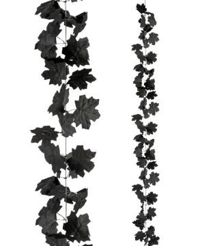 FILZA FLOREALE CON FOGLIE NERE L 175CM