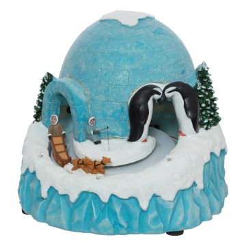 VILLAGGIO DI NATALE IGLOO 20 LED BIANCO FREDDO CON TRASFORMATORE 19X17X21CM