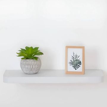 MENSOLA A MURO ARROTONDATA FIXY IN MDF CM 60X23.5 BIANCO