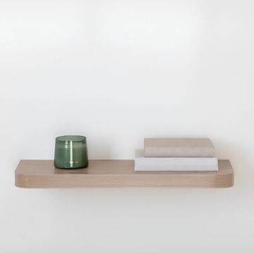 MENSOLA A MURO ARROTONDATA FIXY IN MDF CM 60X23.5 NATURALE 