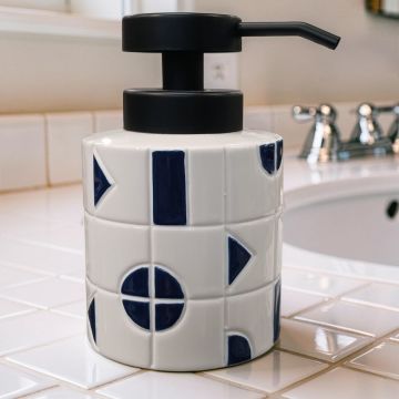 DOSASAPONE IN CERAMICA BIANCO/BLU