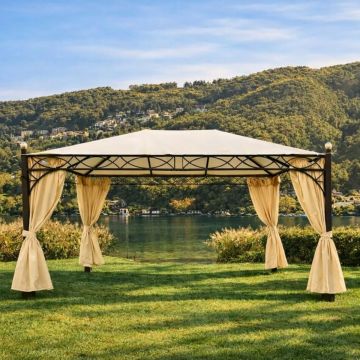 GAZEBO IN FERRO MT 3X4 IN METALLO ANTRACITE 