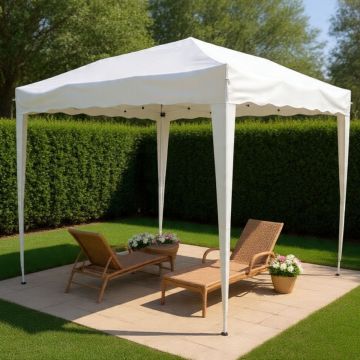 GAZEBO ESTENSIBILE METRI 3X3 BIANCO