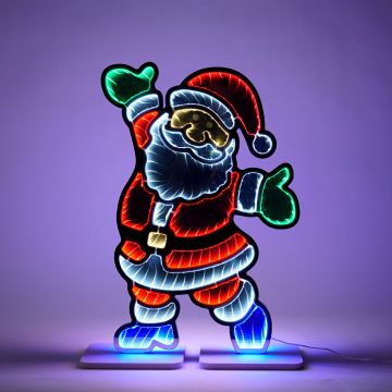 BABBO NATALE EFFETTO 3D LED A TUNNEL 41.6X59.6CM 