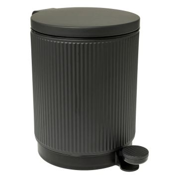 PATTUMIERA MOD LIN 5LT IN ACCIAIO SOFT CLOSE NERA DIAM. 20,5 H 28,5CM