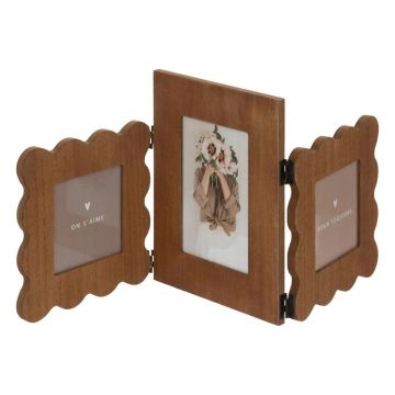 PORTAFOTO MULTIPLA BRIANA IN MDF E VETRO 50.7X21.7CM SP 0.9CM